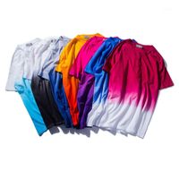 Venta al por mayor-2022 Unisex Harajuku Ropa urbana camisetas Tie tinte Coloreado Tshirt Tshirt Funny T Shirt 100% algodón camisetas para hombres y mujeres