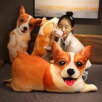 Pc cm kawaii d chien réaliste coussin en peluche mignon en peluche en peluche de canapé de couchage pour enfants enfants j220704