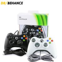 New USB Wired Xbox 360 Joypad Gamepad Black Controller With ...