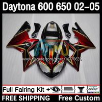 Frame Kit For Daytona 650 600 CC 02 03 04 05 Bodywork 7DH.4 Cowling Daytona 600 Daytona650 2002 2003 2004 2005 Body Daytona600 02-05 Motorcycle Fairing red golden