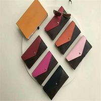 2018 Fashion card holder bag women's Wallet Genuine Leather Purse No Zipper Cowhide coin Wallets gril clutch purse With Box 6237H
