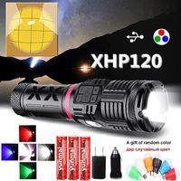 Flashlights Torches Most Power XHP120 LED 16- core Beads USB ...