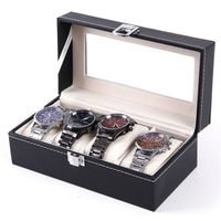 3/4/5/8 Grids PU Leder Watch Box Schmuckschachtel Uhren Hülle Halter Organizer für Männer Quartz Uhren Geschenk 220816