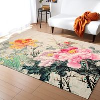 Tapetes de flores de pétalas de flores pintura de tinta para decoração de casa de casa tapetes kawaii e tapete externo da sala de estar