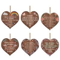 Kerstdecoraties Personaliseerde houten hangende hart plaque zusters vriendschap plaques ambacht