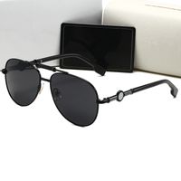 Occhiali da sole ovali di moda design di lusso uv400 telaio in metallo da sole maschi uomini pilota occhiali occhiali