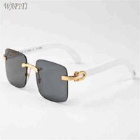 high quality men and women wood sunglasses fashion buffalo horn glasses rimless sunglasses original bamboo sun glasses oculos299d