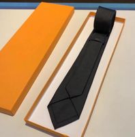 Neck checkerboard Ties designervs for women mens designer Ljia skinny tie 8cm narrow version of the British gift box tie marriage work original packaging-5 Pure black