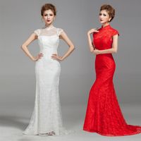 2022 Neue Hochzeitskleid Abendkleid Fishteail Toasting Kleid Jährlich Slimming Show Drag Tail Kaveway