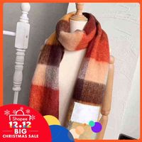 2021 Women Scarves Brand Cashmere Winter Ac Scarfs Designer Blanket Scarve Womens Type Colour Chequered Tassel Imitated Multicolor154w 1p