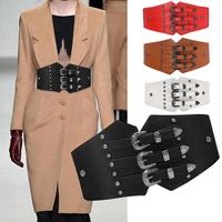 Cinturones vintage cinturón súper ancho para mujeres vestidos de túnica elástica para combates decorados cinturones de cajas