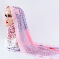 Échantillonnages Femmes imprimées en velours satiné en mousseline de mousseline écharpe Gauze Muffler Malaysia Sun Shade Muslim Hijab Châle Neckerchiefscarves