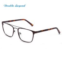 Óculos de sol Legenda Ponte dupla ao quadrado Estrutura cheia de óculos ópticos Frames para homens homens Óculos 0,0x Eyewearsunglass decorativos