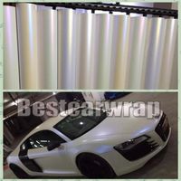 Various Colors Satin white Pearl Vinyl wrap car vehicle Wrap Covering stickers Low tack glue 3M quality size 1.52x20m Roll 5x65ft228b