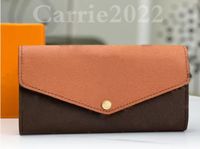Al por mayor 2022 diseñador de lujo billeteras largas de alta calidad clásica de moda masculina y femenina billetera de cuero genuino con bolsas de polvo y caja