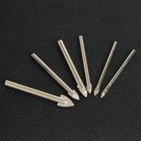Craft Tools 6Pcs 4mm-12mm Wall Tile Ceramic Glass Drill Bit Tool Set Carbide Stainless Steel Hole Cutter Metal Drilling