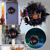 Flores decorativas coronas de halloween decoraciones de puertas de guirnalda de la casa de la guirnal