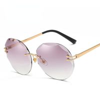 Sunglasses Trend Ocean Lens Womens Metal Fashion Luxury Shad...