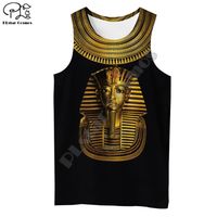 Plstar Cosmos Horus Egyptien Dieu Eye d'Égypte Pharaon Anubis Symbole Face 3Dprint Unisexe Vest d'été / Tank Top Mens Womens S-2 220510