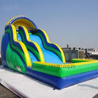 Activités de jeux de plein air Le glissement d'eau gonflable commercial dans les videurs de vide de la piscine pour les enfants 235g