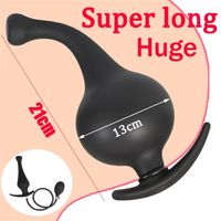 Super Long Anal Plug Inflatable Huge Butt Vagina Anus Expans...