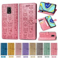 Phone Cases For Xiaomi Redmi Note 10 9 8 7 6 5 4 Pro Max 10S 9T 9S 8T 5A 4X PU Leather Concave Cute Cat and Dog with Card Slot Lov314t