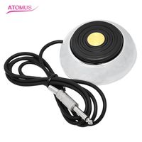 Stainless Steel Round Tattoo Foot Switch Gem Tattoo Accesories Foot Pedal For Tattoo Machine Power Supply2862
