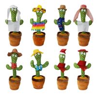2022 Neue ausgestopfte Plüschtiere Kawaii Tanz und Twist Cactus kreative Spielzeug Musikten Geburtstagsgeschenke kreative Ornamente, um Kunden anzulocken