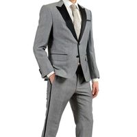 Compre al por mayor Blazer Gris Claro Solapa Negro de bajo precio \u0026 de  calidad con envío gratuito | Es.DHgate