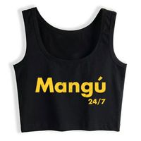 여자 탱크 Camis Crop Top Mangu 24 7 Manjar Dominicano 그래픽 티 재미있는 비문 소매 여성 탑 Blusas Mujer de Moda 2022