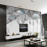 3d Mural Wall Covering Wallpaper Modern Abstract Geometric Jazz White Marble Living Room Bedroom Home Decor Painting Wallpapers261j