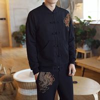 Vestes pour hommes Vêtements chinois traditionnels pour hommes mâle Bomber d'hiver veste wushu tenue manteau Ta853