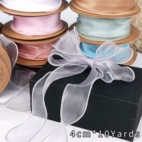 Length 10 yards width 4cm ribbon birthday cake box packaging ribbon manual DIY gift flowers bouquet packaging decoration