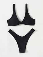Ztvitalite katı kravat seksi bikini 2021 Sıcak yastıklı sütyen yüksek bacak bandaj push bikini set Brezilya mayo kadın mayoları
