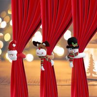 2022 Santa Stain Man de nieve Elk Plush Toy Plush Animal Plushs Figura Decoraciones de Navidad Cortina Creativa Hebilla Adorno de a￱o nuevo 52cm