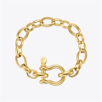 Enfashion Goth Bock Bracelets для женских браслетов золотого цвета из нержавеющей стали Pulseras Mujer Модные украшения Bired B212250 220530