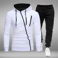Men's Tracksuit Outdoor Zipper Jackets Pants Sets Casual Hooded Jogging Suit Sportswear Set Fitness Sport Suits Man Clothing 220518