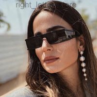 Mode -Rechteck Kleine Sonnenbrille Frauen 2020 Luxusmarken Spiegel Silber Schwarzes klares Objektiv ein Stück Punk Männer Gafas Shades UV400 W220808