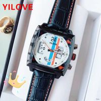High Quality Luxury Casual Watch 43mm Men Square Vk64 Mechanical Movement Clock Coated Glass Original Pin Buckle Multicolor Men's Wristwatch