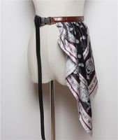 Cinture stampano la sciarpa in seta cupa per la cintura da donna il lusso si abbinano tutti con accessori per donne in pelle PU Mujer