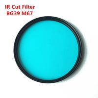 Filtre de coupe IR 67 mm BG39 Verre optique bleu utilisé pour la correction de la couleur de la caméra pour éliminer le Lighrt3231 rouge