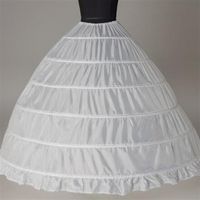 Balo Gown Büyük Petticoats Yeni Varış Beyaz 6-Hoops Gelin Anayasası Resmi Elbise Crinoline Artı Boyut Beden Düğün Aksesuarları Wom266Q