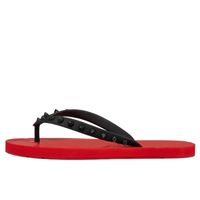 2022 New Summer Men Beach Slip On Slides Red Bottoms slipper...