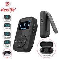 & MP4 Players Deelife Sports Kit With Bluetooth Mp3 Player And TWS True Wireless Headphone For Running Jogging250Z