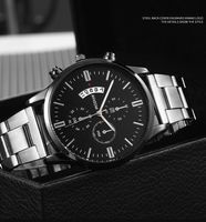 Fashion Mens Sport Watches Luxury Men Business Scaricle de acero inoxidable CALENDARIO CALENDARIO CALENDARIO HOMBRE Reloj casual
