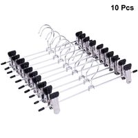 10pcs Coat Hangers Strong Clothes Hanger Drying Rack For Trouser Skirt Pants Non-Slip Stainless Steel Hangers Drying Clothes 220408