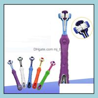 Otros suministros para perros Pet Home Garden Cepillo de dientes de cuidado oral Lavado de tres lados Cepillo de dientes DH9GV