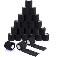 48/24/12/6 Black Grip Bandage Cover Wraps Tapes Nonwoven Watertproof Self Adhesive Finger Protection Tattoo Accessories216N