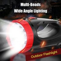 Taschenlampen Taschenlampen tragbare 12 LED -Flutlicht -Lampenhalter Höhle Upgrade Starke Lichtsuchscheinwerfer wiederaufladbare Taschenlampenflasserfliege Flink