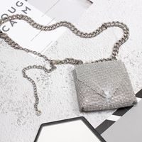 허리 가방 Jiomay Mini Luxury Bag 여성 2022 바나나 벨트 브랜드 디자이너 이브닝 월렛 라인 스톤 백와이스트